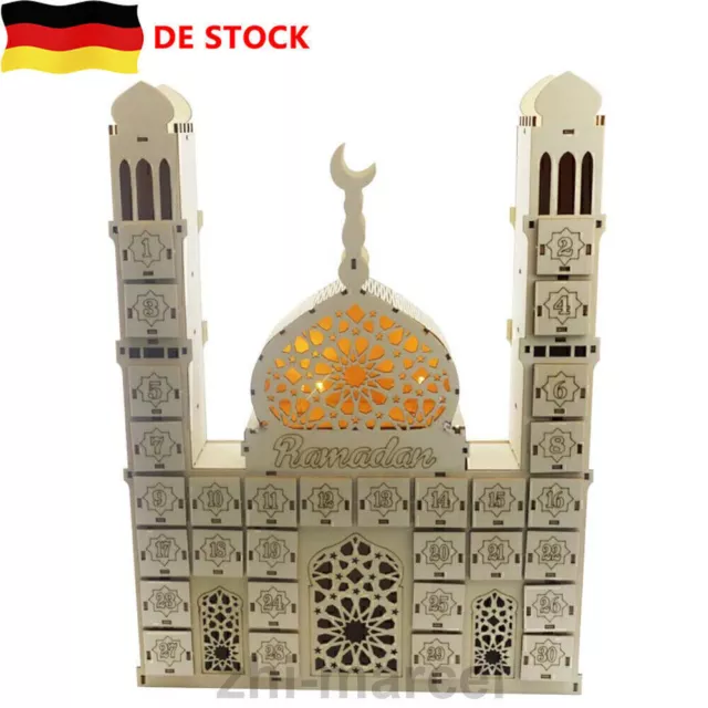 Wooden LED Ramadan Calendar Eid Mubarak Ramadan Muslim Islamic Advent Calendars