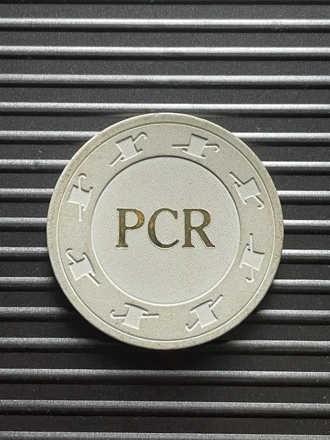 🌋❄️ .25 25¢ cent POKER CHIP PCR UNK  CASINO GAMBLING TOKEN CA California TH&C