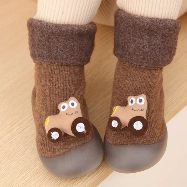 Pantofole antiscivolo bambini bambina ragazzi bambini calze di cotone scarpe inverno caldo Regno Unito 8
