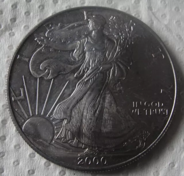 Silbermünze  USA  American Silber Eagle  Liberty  1 Dollar 1 oz 2000 999 Silber