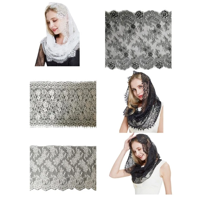 Lace Chapel Veil Scarf Church Scarf Headcovering Mantilla Veil Catholic Church