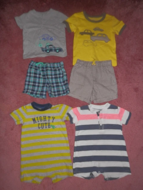 Lot Baby Boy Outfits Rompers Size 12 Months Carters