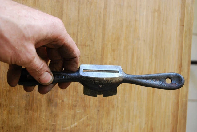 Antique Stanley  SW Spokeshave No.64 USA Stanley Sweetheart Spoke Shave * FLAT * 4