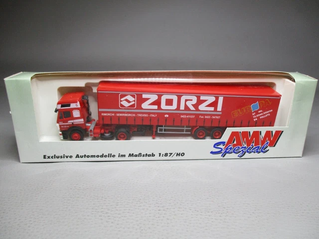 LG2554 AWM AMW AUTOMODELLE 53302 Ho 1/87 Mercedes semi remorque Zorzi ...