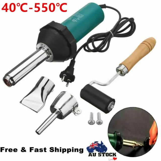 220V Hot Air Gun Welding Torch 1080W Plastic Welder Heat Gun With Nozzle Kit AU