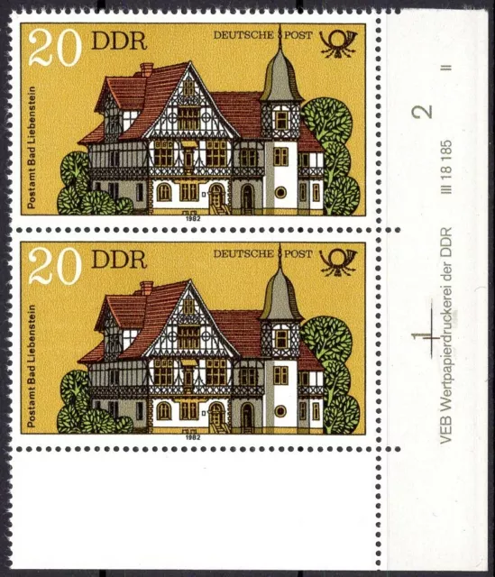 DDR 1982 Mi.Nr. 2673 ** postfrisch Eckrand mit DV Druckvermerk FN 2