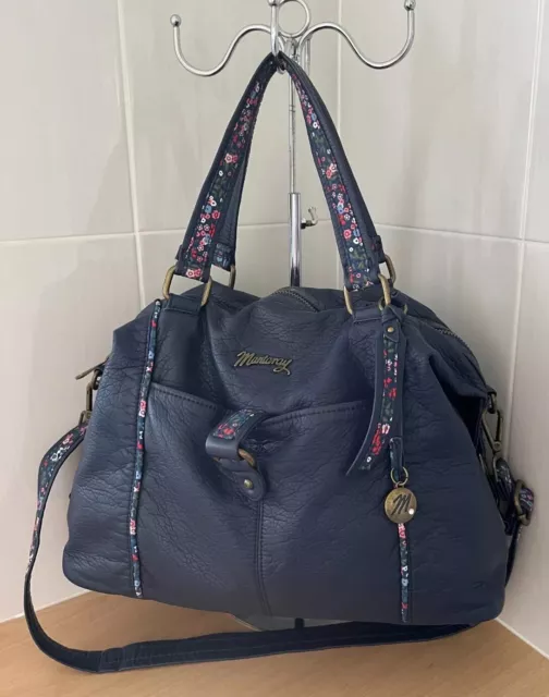 MANTARAY DEBENHAMS women s navy blue faux leather large shoulder hobo bag 36.99 PicClick UK