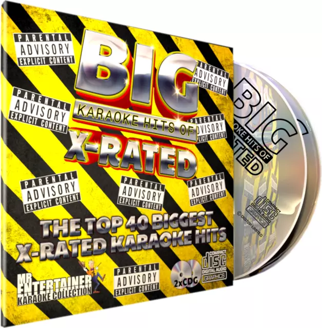 XRATED Karaoke. Mr Entertainer Big Hits Double CD+G/CDG Disc Set. Rude but Funny