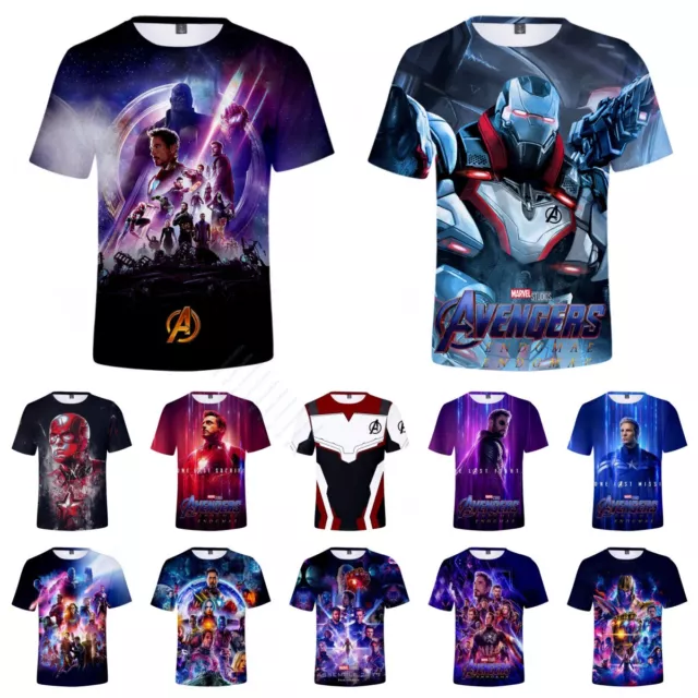 Avengers Endgame T-Shirt Men Women Teens Casual Short Sleeve Jersey Tee Tshirt