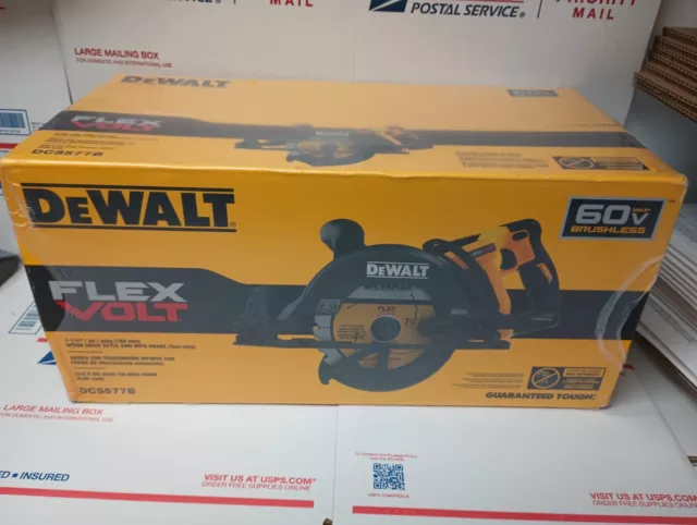 Dewalt Flexvolt 60V Max 7 1/4" Worm Drive Saw With Brake Dcs577B New Tool Only