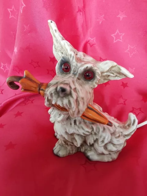 Hund Regenschirm Hummel Terrier Rauchverzehrer Nachtlicht Elektr. Porzellan