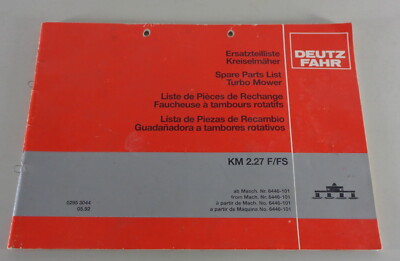 DEUTZ Microfiche Catalogo Ricambi Parti Elenco Deutz Fahr MH 600/70/650 Di 11/82 