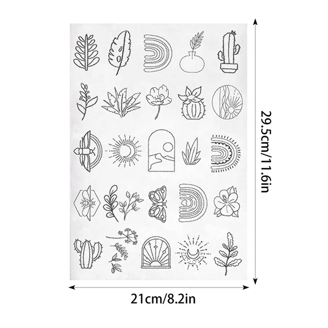 WATER SOLUBLE EMBROIDERY Stabilizers Self Adhesive Wash Away Patterns ...