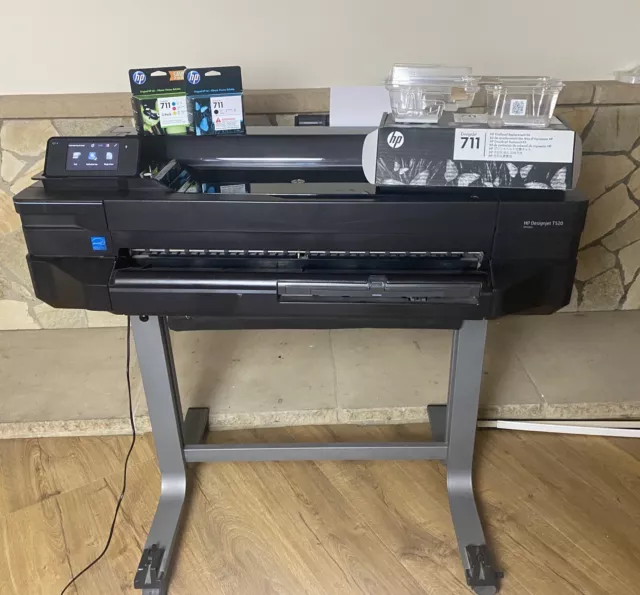 HP Designjet T520 24 Inch Printer/Plotter With stand & Brand New Printhead+UNKS+