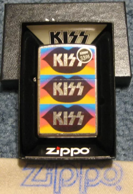 ZIPPO  KISS  Lighter LIPS Z3040  ROCK BAND Sealed MINT IN BOX New COLORFUL