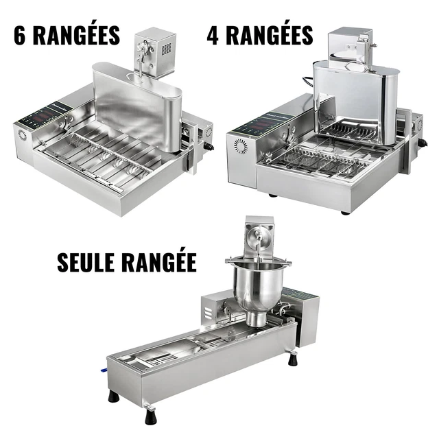 VEVOR Machine de Donuts Machine à Beignet Appareil à Donuts 7 L/ 5,5 L/ 9,5 L