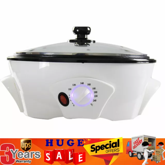 110V Electric Home Coffee Roaster Coffee Bean Roasting Baking Machine 800W USA