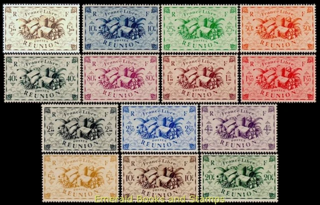 EBS Reunion 1943 - France Libre - Island Produce - RE 233-246 MNH**