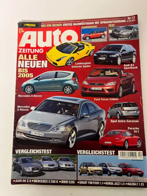 Autozeitung 12/2004 - Porsche 911  Mercedes S-Klasse Lamborghini Gallardo Spider