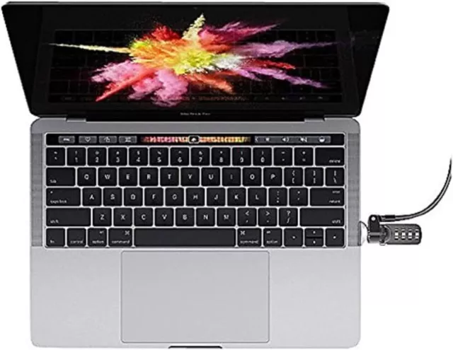 Maclocks Smallest MacBook Lock Adapter - Desktop Accessories Silver/Black