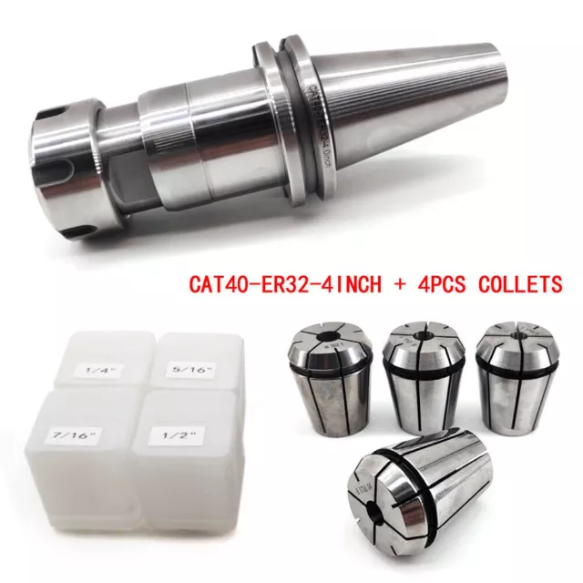 For CNC Machine CAT40 ER32 Floating Tap Tapping Holder w/ 4* ER32 Tap Collets