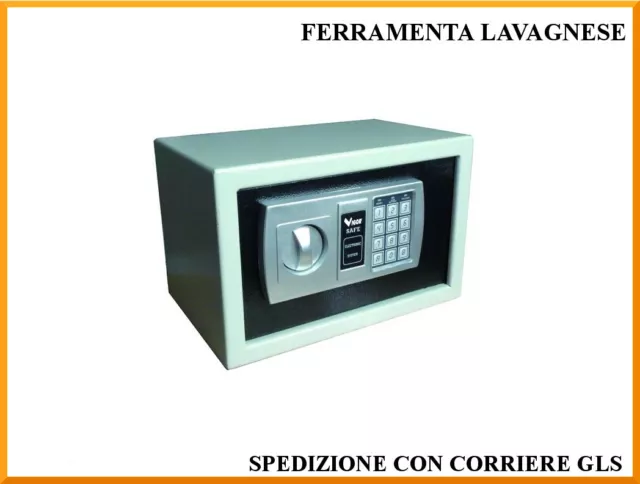 Cassaforte da appoggio vigor VK-Safe tastiera digitale cm 20 x 31 x 20