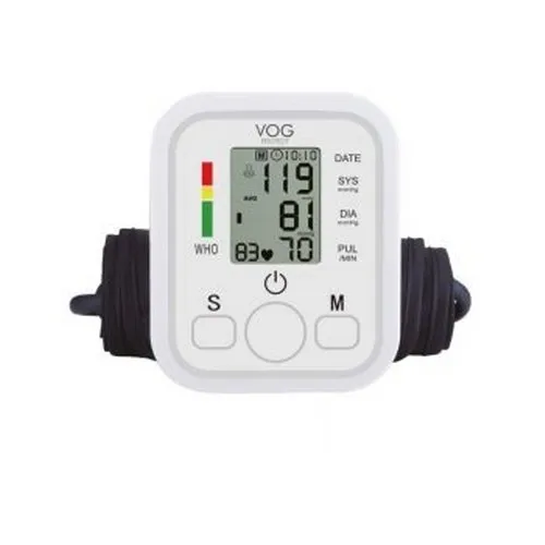 VOG Protect Digital Upper Arm Blood Pressure Monitor, White