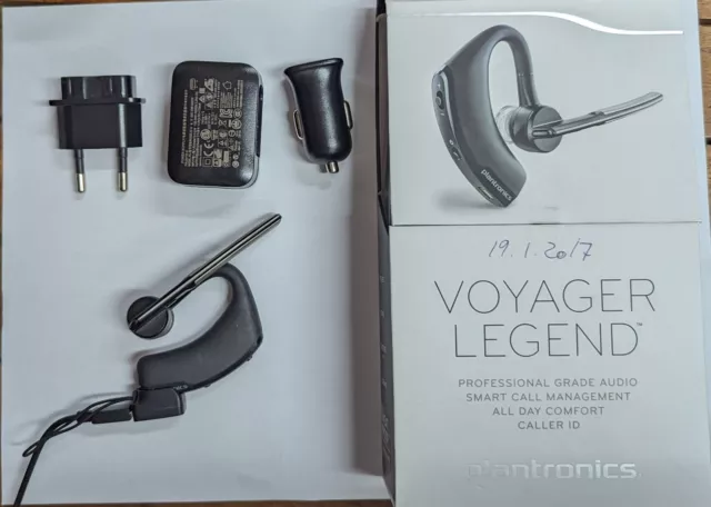 Plantronics 87300-05 Voyager Legend Schwarz Ohrbügel Headset mit Zubehör