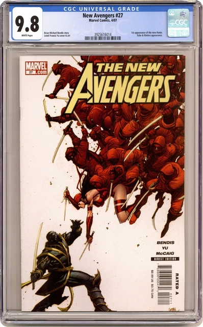 New Avengers #27A CGC 9.8 2007 3925616014 1st app. Hawkeye as Ronin
