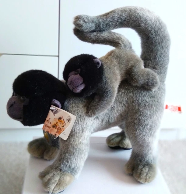 RARE LEOSCO COLLECTION Standing Monkey with Baby Plush Soft Toy £20.00 ...