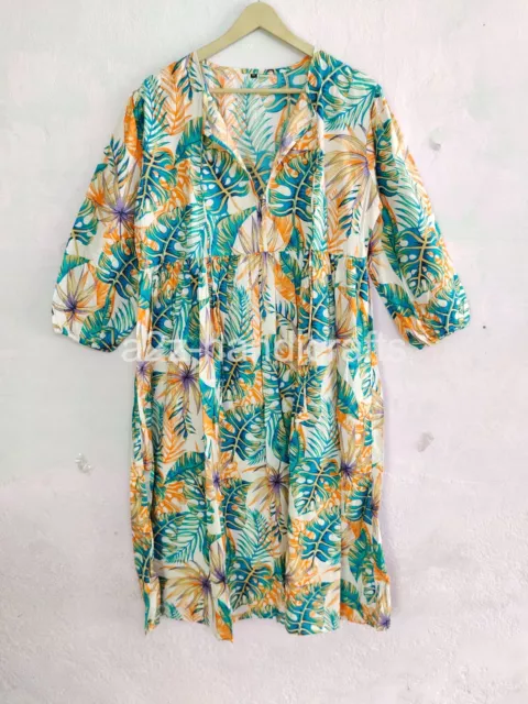 Mujer Vestido de Verano, Precioso Floral Estampado Verano Boho Sexy