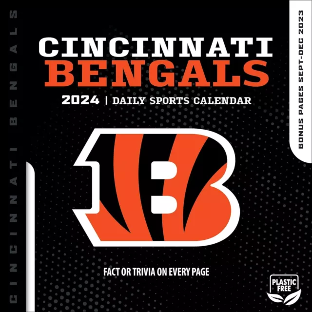 CINCINNATI BENGALS 2024 Desk Calendar Brand New 53034 17.95
