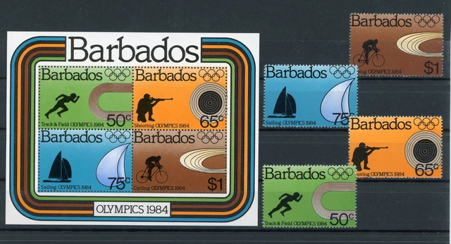 Barbados 600-603+Block17 postfrisch Olympiade #ID008