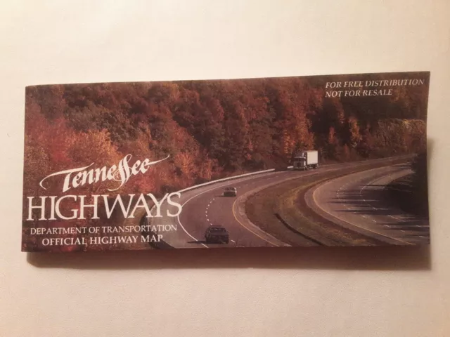 1992 TENNESSEE Highways Department of Transportation Official Highway Map