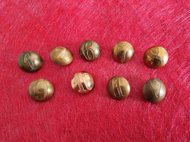 MILITAIRE BOUTONS LOT RARE DE 9 BOUTONS ALLEMANDS WW1ère