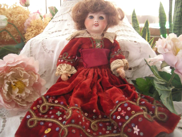 Poupée Ancienne UNIS France – Mignonnette 12 Cm – Porcelaine – Années 1930 – Dans Sa Boîte