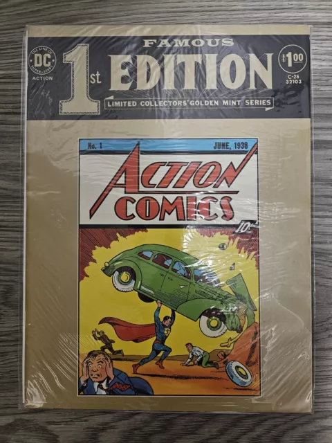 Famous 1st Edition #C-26 (1974) DC Action Comics #1 Reprint Gold Edition FN-VF