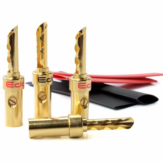 4x EDGE Amplifier Binding Posts - Solder Type For 4mm Banana Plugs (Speaker Connectors)