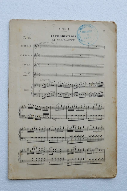 Partition Ancienne 19e Siècle - Ballade De La Dame Blanche - T. Berbiguier