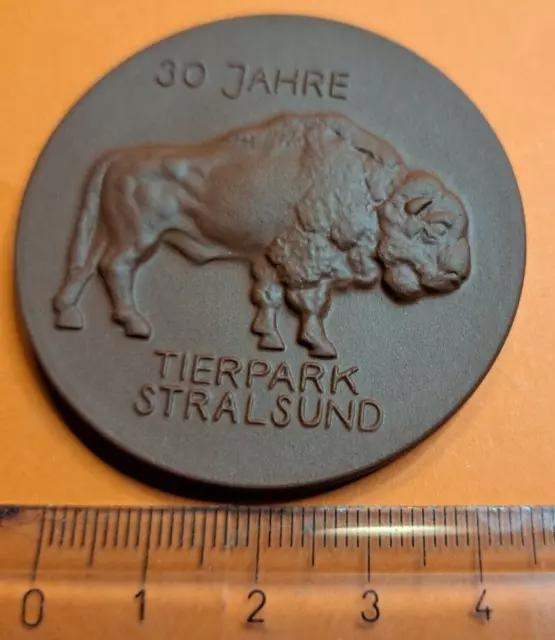 Medaille Meissen   30 Jahre Tierpark Stralsund