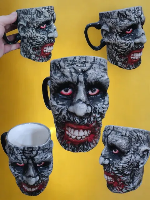 Horror Coffee Mug, Halloween Prop, Pottery Mug, Halloween Props, Gothic Home Dec