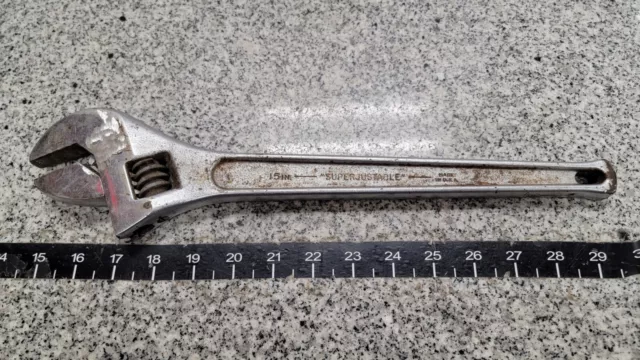 15" WILLIAMS AP-15 SUPERJUSTABLE ADJUSTABLE WRENCH USA MADE a-x