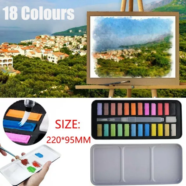 24 Watercolour Paint Set With Brush Painting Water Colour Art Artist KitsAUSTOCK