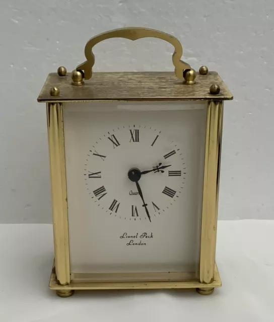 Vintage Lionel Peck Brass Carriage Clock