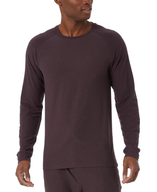 32 DEGREES 32 Degrees Mens Raglan Long-Sleeve Sleep Rich Plum L DARKPURPLE Size