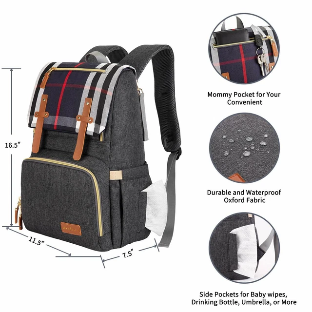Baby Diaper Bag Backpack, Large Waterproof Nappy Changing Bag for Travel 4