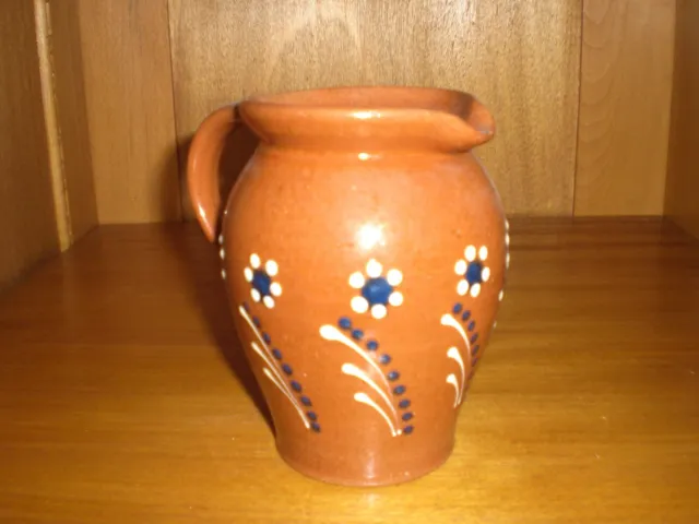 Schönes altes  Keramik Kännchen echte Handarbeit handbemalt