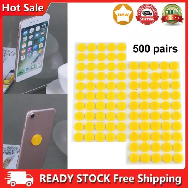 500 Pair 10mm Sticker Tape Convenient Round Dots DIY Accessories (Yellow)