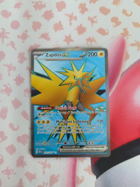 Zapdos Ex Holographic Rare 151 Set Half Art Zapdos Ex Pokmon Card - Holo Rare 145/165 From Scarlet & Violet: 151 Set 151 Pokemon Cards Zapdos Ex Holographic Rare 151 Set Half Art Zapdos Ex Pokmon Card - Holo Rare 145/165 From Scarlet & Violet: 151 Set 151 Pokemon Cards