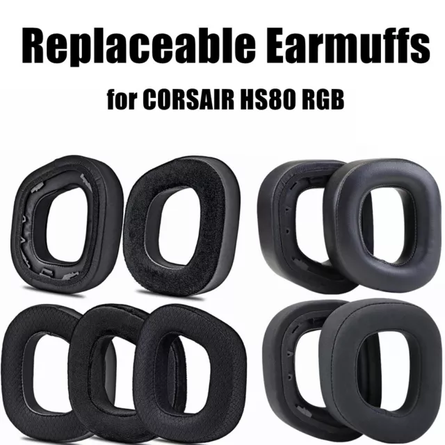 1Pair Mesh Fabric Ear Cushion Earmuff for CORSAIR HS80 RGB Headphone Accessories